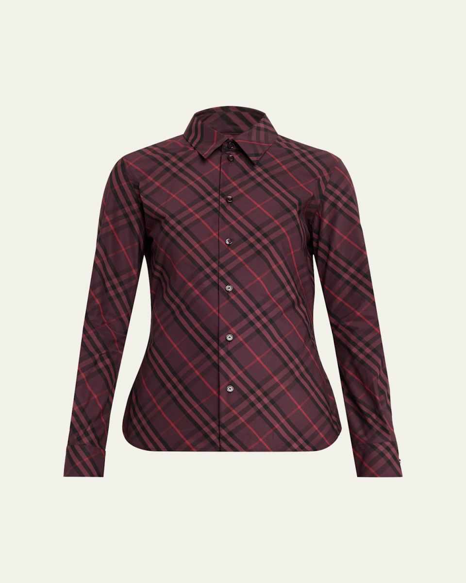 Simone Check Button-Down Shirt